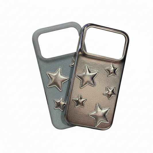 Leather star phone case