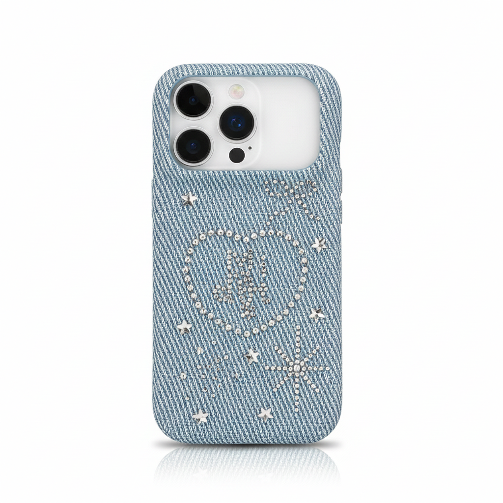 Star and heart detailed Phone Case