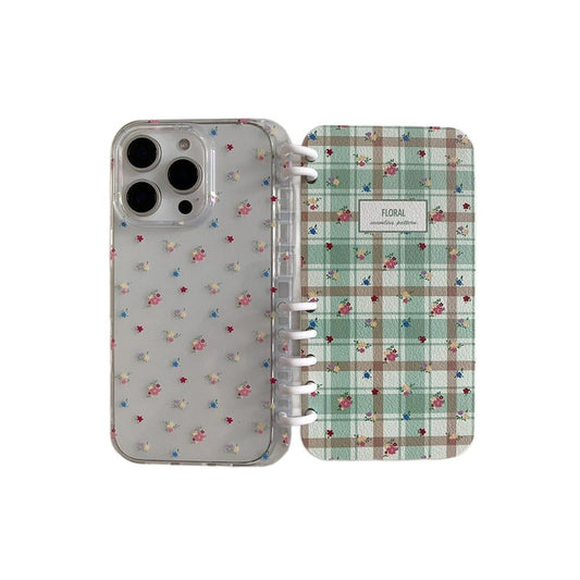 Plaid Floral Notebook Phone Case