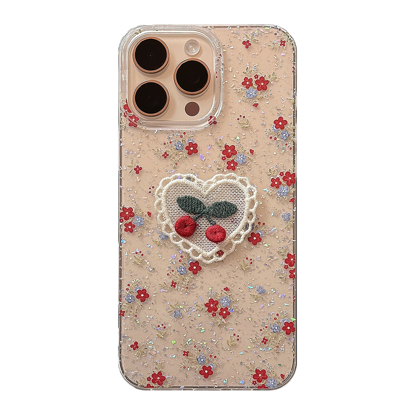 Cherry detailed Floral Phone Case